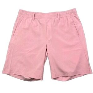 Waggle Scramble Golf Shorts Men Medium Dusty Rose Pink Solid Performance Stretch